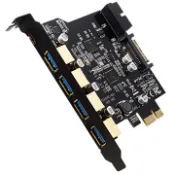 【伽利略 DigiFusion】 PTU314C PCI-E 轉 USB*4+Type-C*1 桌上型電腦 擴充卡
