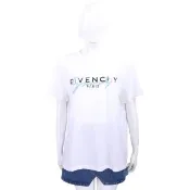 【GIVENCHY 紀梵希】刺繡字母徽標白色短袖TEE T恤