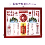 (小) 乾坤太極圖 6號 乾坤八卦圖 23x23公分 -已開光點硃砂-附疏文 擇日-化外型煞 天斬煞 官帽煞 路沖 反弓