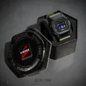 Casio GM-5600 軍綠 黑框 迷彩 金屬感 日系不鏽鋼 手錶 台灣公司貨【GM-5600B-3DR】