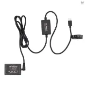 Andoer USB Type-C線轉DR-E12假電池 帶PD快充協議 適配Canon EOS M2 M10 M50 