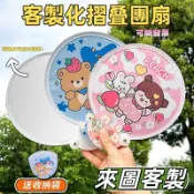 【來圖訂製】客製化摺疊團扇 飛盤扇 應援扇 應援小物印LOGO 企業廣告宣傳小扇子 偶像明星應援 演唱會反光板 展場禮品