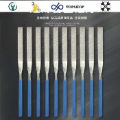 💛新店下殺💛金剛石合金銼刀鋼銼金屬什錦三角小銼刀打磨工具手動十隻裝