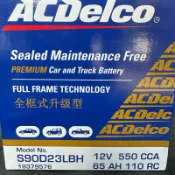 【輝旺汽車精品百貨】ACDelco電瓶 免加水電瓶 INNOVA 專用 加大型 S90D23LBHD 550CCA