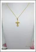 金鍊子 十字架 墬子 項鍊 流行時尚 跑趴 宴會 型男禮物 金飾 飾品     鈦金 ＜十字鑽系列3＞ ＊鈦幸福之家＊