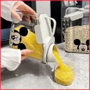 ✨元氣新品✨米奇雜糧罐五穀雜糧收納盒家用食品級儲存罐防蟲防潮儲糧桶密封桶VJTC