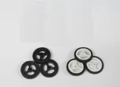 ZJ327 3PI miniQ小車N20電機橡膠輪 直徑34mm 34*7mm