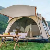 【TAS 極限運動】一室一廳雙層帳 小款(戶外雙層帳篷 雙層帳 野營帳篷 大帳蓬 camping 二室一廳 5-8人帳蓬)