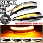 台灣現貨福特Fiesta Mk7 B-Max 動態 轉向信號燈 LED 專用 直上 流水燈 方向燈 轉向燈 燻黑