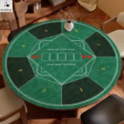 圓形德州撲克墊棋牌室專用加厚隔音桌墊靜音耐臟除塵好收納麻將墊 SFY424 公司貨 快速出貨