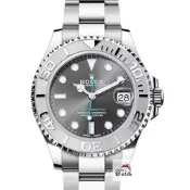 【大眾名錶】ROLEX 勞力士 268622 Yacht-Master 中型遊艇 灰面藍針 2017 大眾名錶G179