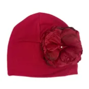 美國 Jamie Rae Hats 寶寶帽 / 棉帽 - 紅色+紅色大玫瑰