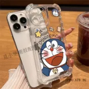 卡通叮噹氣囊防摔手機殼適用OPPO A6X A6S A79 A78 A38 A5 pro A3pro 5G A3X A9