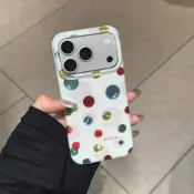 手機殼多彩 Polka Do INS 韓式可愛簡約防震保護套適用於 iPhone 18 Pro Max 18 Pro 1