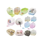 (店+)【IRIS】貓砂盆 一週間大玉貓便盆 雙層貓便盆 半開放式 全覆蓋式 加大款 砂不漏 除臭貓便盆 貓便盆