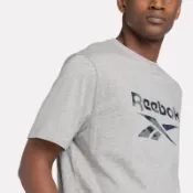 好市多代購 Reebok  棉質上衣 運動休閒 經典大logo設計 灰色