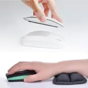 【Meet Mind】巧控滑鼠2人體工學無線充電轉座+INNERNEED 3D氣囊減壓滑鼠護腕墊組合