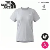 悠遊山水戶外生活館 【The North Face 美國 女 圓領排汗快乾短T AP《灰》】8DFJ/吸濕排汗/運動休閒上衣