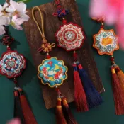 刺繡香囊  古風香袋  艾草香囊  新中式文創小禮品敦煌葫蘆香包隨身漢服配飾刺繡香包香囊車載掛件