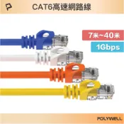 POLYWELL CAT6 高速網路線 7米~40米 CAT.6 網路線 RJ45 福祿克認證 寶利威爾 台灣現貨