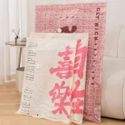 (店+)【收納女王】50*70cm福氣文字真空壓縮袋(置物袋 壓縮袋 抽氣袋)