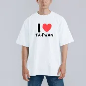 I LOVE TAIWAN 我愛台灣 衣服 T恤 團服 童裝 短袖 棉T 涼感衣 白