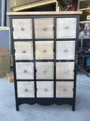 台中☆可愛小舖傢俱家飾精品☆歐美式復古重金屬工業風鄉村風實木厚板原木２門４抽斗櫃化妝台餐櫃備餐檯中島櫃隔間衣櫥衣櫃玄關櫃