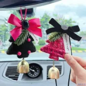 新店優惠★小香風汽車後視鏡掛飾 新款高階大氣上檔次女生車載掛件 車內飾品 H6HT