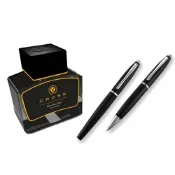 永昌創新國際有限公司 CROSS 高仕 凱樂系列 鍛黑鋼筆+原子筆+墨水禮盒 /組 AT0117B-14MS【APP滿額下單10%點數(單一帳號最高1000點)】10/31止