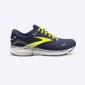 BROOKS Ghost 15 2E 寬楦 男款 高緩震 支撐 慢跑鞋 深藍／螢光黃 1103932e429