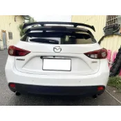 三代馬3 MAZDA3 直上 五門車系用 黏貼固定式 ABS 鋼琴烤漆黑 尾翼 大尾翼 通用尾翼 後擾流 刀鋒尾翼 小鴨