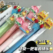 ✨優選✨敲可愛海綿寶寶動筆派大星中性筆黑色速幹0.5高顔值學生刷題ins創意禮物黑筆兒童文具