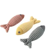 貓薄荷魚貓咪玩具 麻布秋刀魚貓草抱枕 20CM 抓抱啃咬逗貓玩具