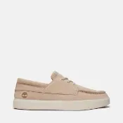 【Timberland】男款淺灰褐色低筒皮革休閒鞋(A6C92EO2)