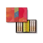 【山日初】中秋禮盒 金鶴禮A/406g×12盒組(原味蛋捲＋檸日金酥+米牛軋/茶韻蔓越莓口味/附提袋)