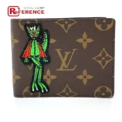 【DOKODEMO】LOUIS VUITTONRT5220 動物圖案 Monogram 皮夾（對折式）