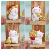 [招財進寶] 多巴胺 風鈴 招財 冰箱貼 門鈴 榮森文創木質招財貓冰箱貼金屬風鈴冰箱貼裝飾品創意冰箱貼禮品 RH7O