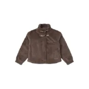 (店+)【CONVERSE】10026811-A02 FW23 龍年CNY系列 柔軟舒適牛角扣立領常規絨感外套 女款 灰棕色