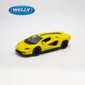 【WELLY 威利】4.75吋 藍寶堅尼 Lamborghini Countach LPI 800-4 經典超跑模型 43818CW(黃色)