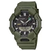 【CASIO 卡西歐】G-SHOCK 精細雕琢 藍芽太陽能電力 雙顯錶款 軍綠色 GA-B010-3A_49.3mm
