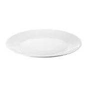 【IKEA 宜家家居】OFTAST 餐盤，白色，25 公分