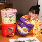 台灣出貨 無力炸醬麵毯子 泡麵桶抱枕 抱枕毯子二合一 泡麵抱枕毯 午睡毯 空調毯 午休毛毯 抱枕被 生日禮物 交換禮物