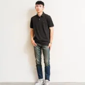 (店+)【TOMMY HILFIGER】男版 POLO衫 純棉款 經典小標 素面款 立領 短袖 上衣 美國(現貨 素面 春夏 透氣)