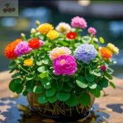 開花銅錢草種子 四季種植 多款花色銅錢草招財水培土培辦公室桌面盆栽種子 金錢草花卉室內水養綠植吸甲醛
