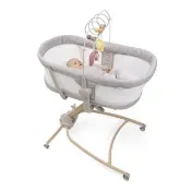 【Chicco】蒔光系列-Baby Hug 4合1餐椅嬰兒安撫床(嬰兒床/安撫椅/高腳椅/餐桌椅)