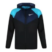 NIKE WINDRUNNER JACKE 輕薄風衣外套 藍黑 拼接 慢跑 反光 男款 AR0258-010