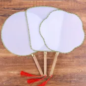 空白團扇 彩繪扇子 大團扇 大扇子 手工藝 DIY手工 手作 古風 竹扇 刺繡 扇子 宮扇 宮廷扇 古典扇