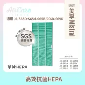 適用美寧Mistral空氣清淨除濕機美寧JR-S65D S65M S65B 906D S69R HEPA濾網濾芯