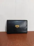 義大利製 Salvatore Ferragamo Gancini 真皮 古著 零錢包 皮夾 中夾 短夾