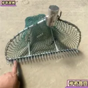 10.24趕海耙子 挖蛤蜊工具 趕海工具 趕海神器 除草工具加粗鐵製蛤蜊螺絲秋冬網兜耙子網撈趕海螺螄工具新款趕海耙子